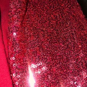 Cat and Jack sweatshirt sequins large 10 /12 red
